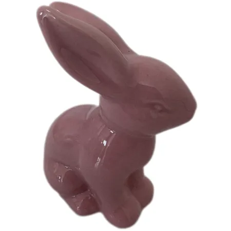 ZAJĄCZEK CERAMICZNY RÓŻOWY ( 1 szt. )